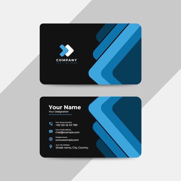 PSD modern professional business card template design