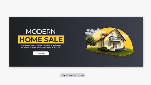 PSD modern real estate apartment sale facebook cover design