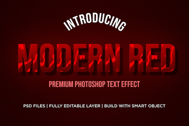 Modern Red  Text Effect Styles