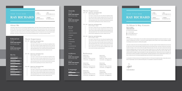 Modern Resume Template for Word Pages Instant Download