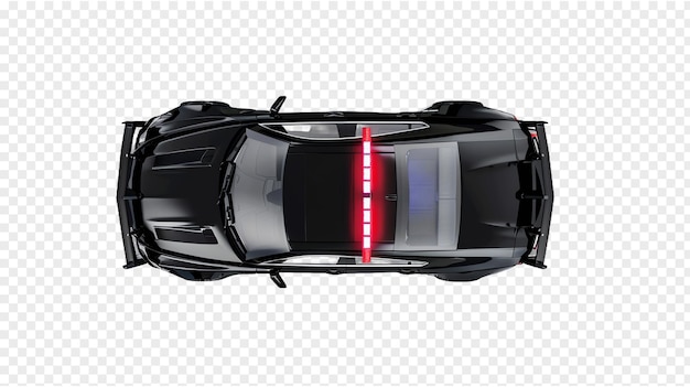 Modern smart police car realistic illustration isolated on transparent background