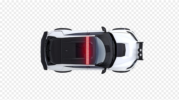 Modern smart police car realistic illustration isolated on transparent background