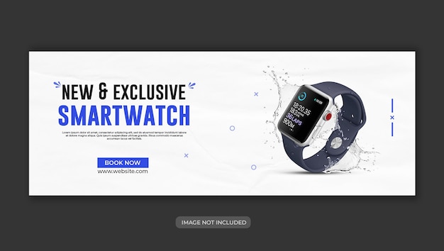 Modern Smart watch sale promotional soical media facebook cover or web banner template