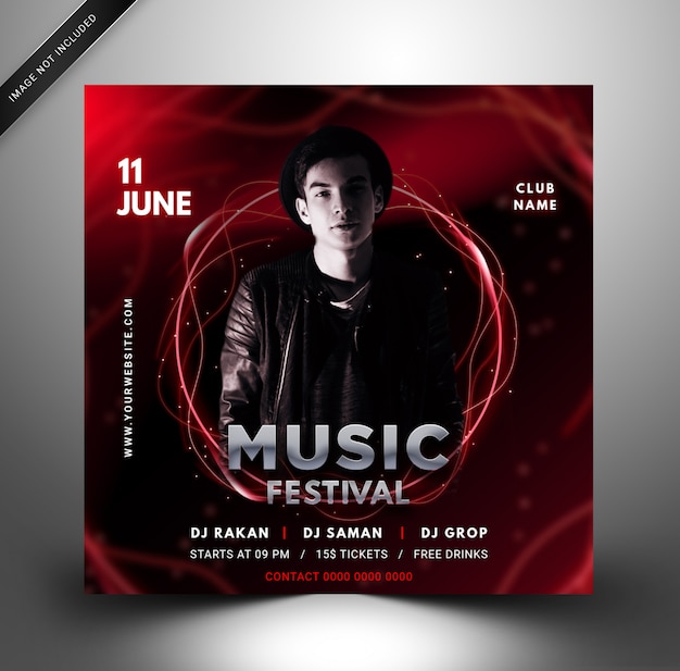 Modern Social Media Post Music Party Template