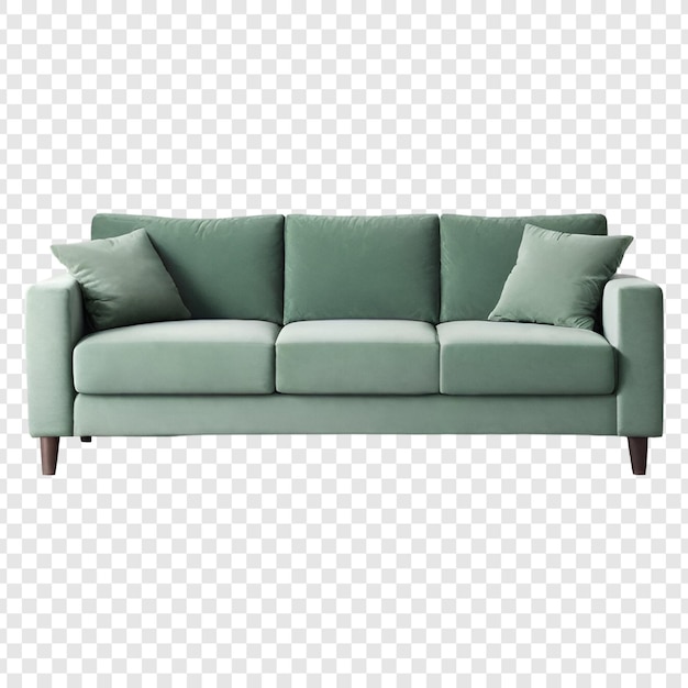 Modern sofa isolated on transparent background