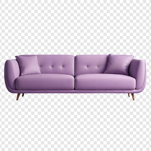 Modern sofa isolated on transparent background