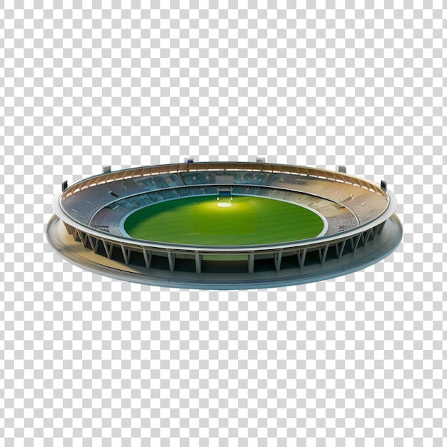 Modern stadium with a transparent background