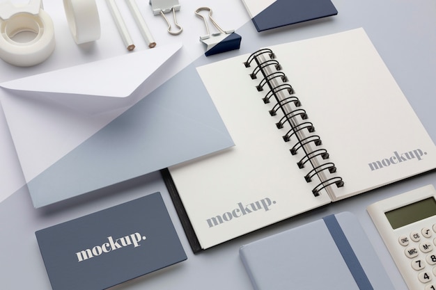 Modern stationery mock-up arrangement