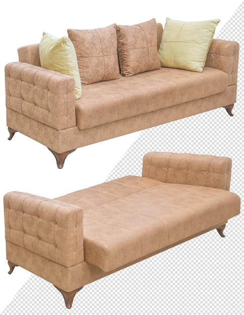 Modern and stylish folding sofa. Isolated from the background. Interior element