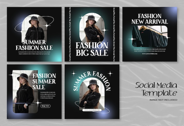 Modern Summer Fashion social media banner and instagram post template