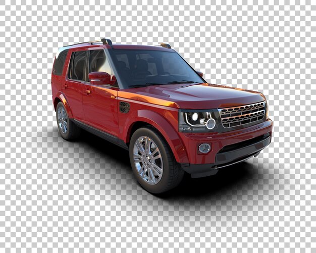 PSD modern suv isolated on background 3d rendering illustration