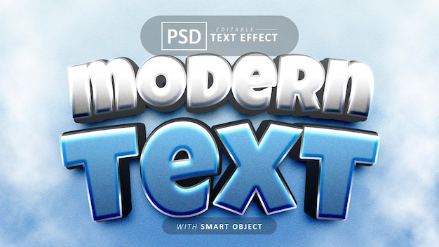 Modern text editable 3d cartoon font effect