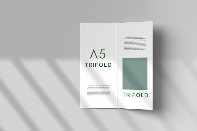 Modern trifold brochure mockup