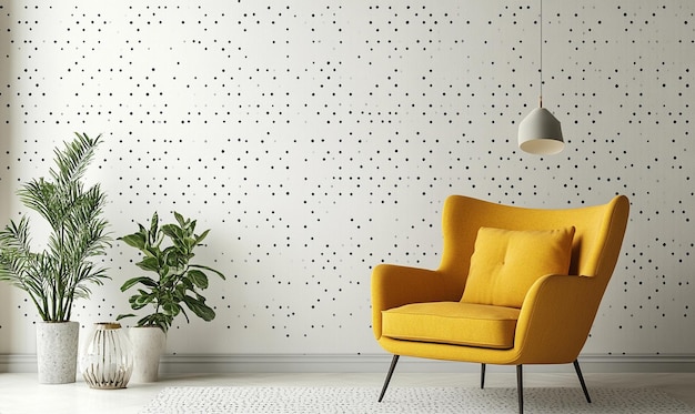 PSD modern wallpaper with abstract polka dots on a white background featuring a seamless grey pattern