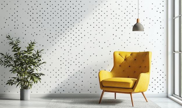 PSD modern wallpaper with abstract polka dots on a white background featuring a seamless grey pattern