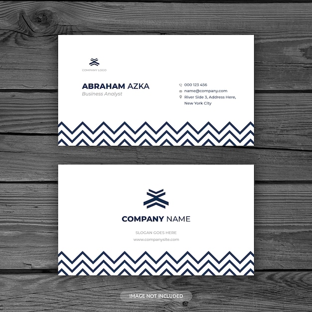 Modern white blue business card design with corporate concept