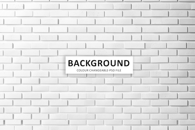 Modern white brick wall texture for background