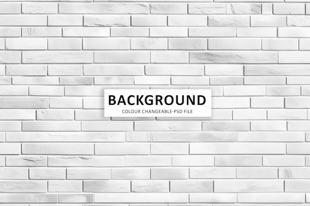 PSD modern white brick wall texture for background