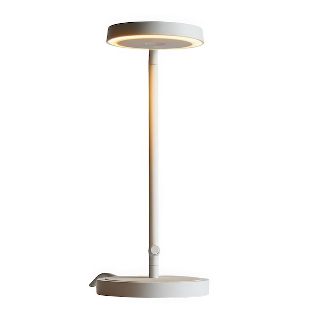 PSD modern white desk lamp with circular light