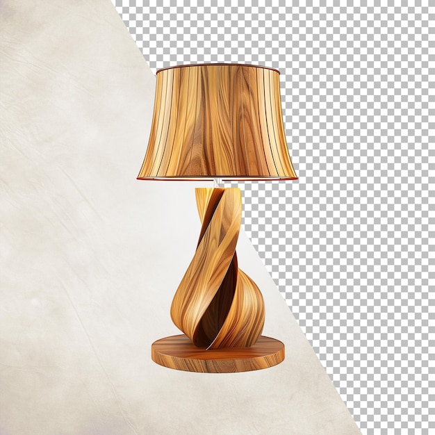 Modern wooden lamp Isolated on transparent background png