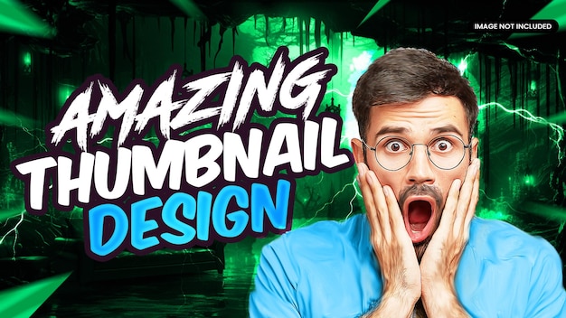 Modern youtube thumbnail design and web banner