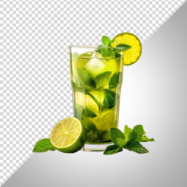 Mojito cocktail in glass manual png