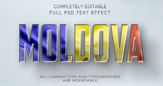 MOLDOVA TEXT EFFECT