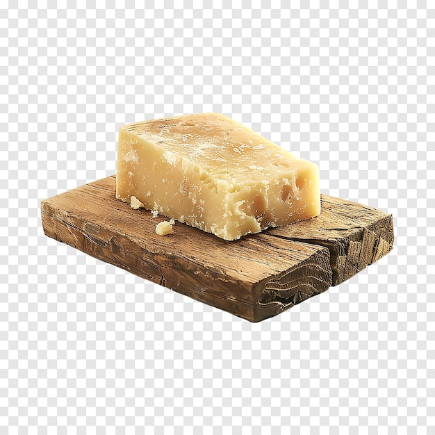 PSD moldy parmesan cheese isolated on a transparent background