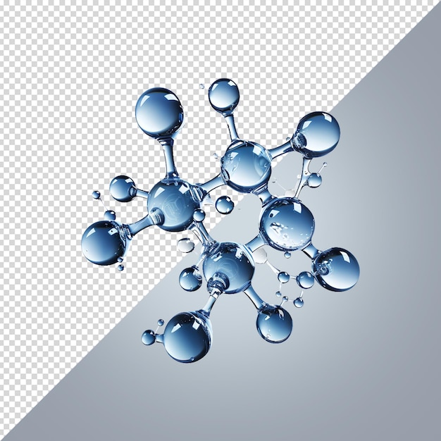 molecular structure isolated on transparent background molecule background