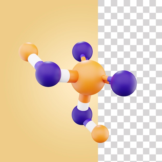 Molecule Structure 3D Icon