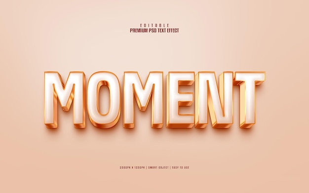 Moment editable premium psd text effect