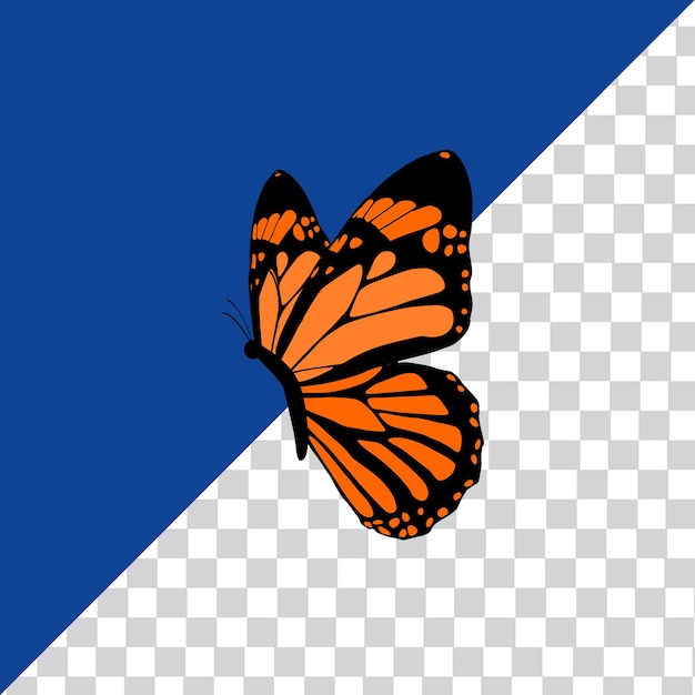 PSD monarch butterfly design png