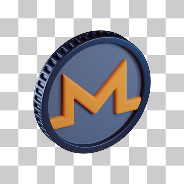 Monero Coin Currency 3D Icon