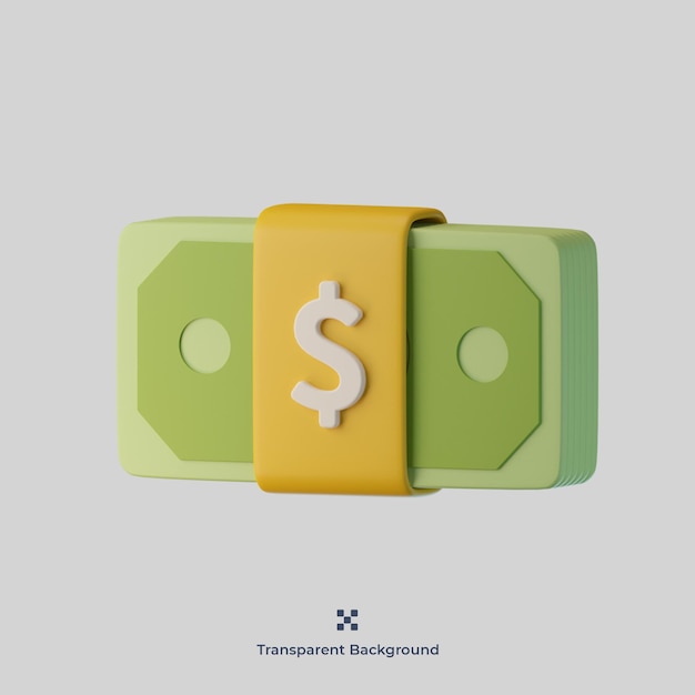 Money 3d icon illustration