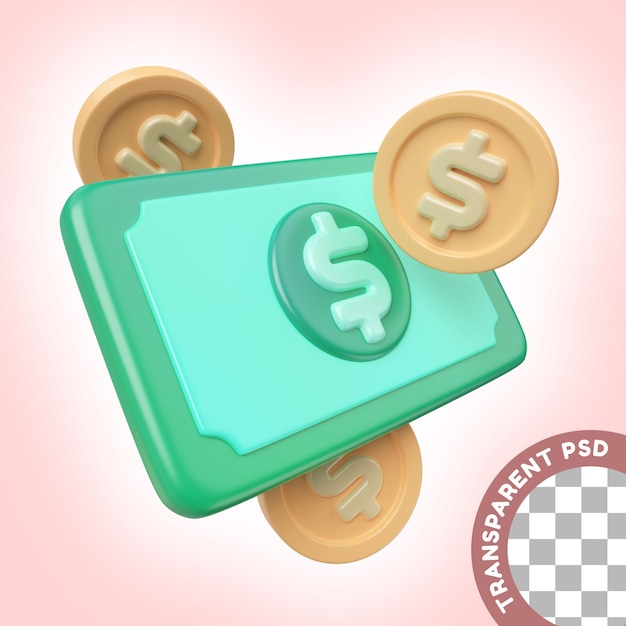 Money 3D Illustration Icon