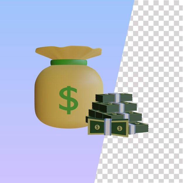 Money Bag 3D Icon