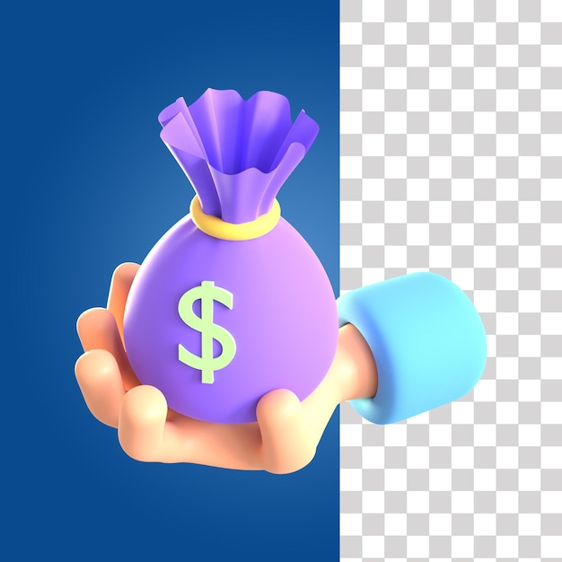 Money Bag 3D Illustration