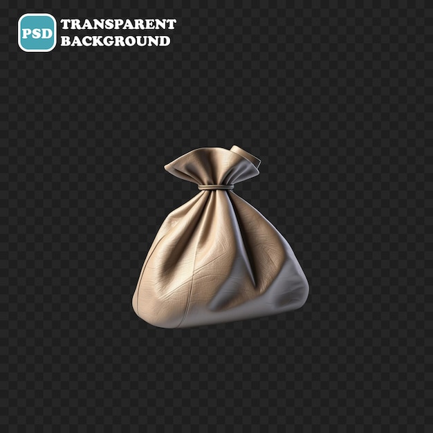 money bag isolated 3d render illustration