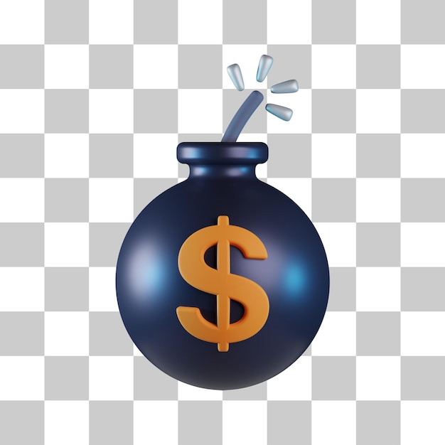 Money Bomb 3D Icon