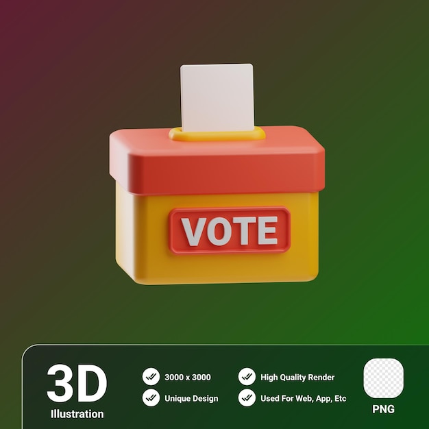 Money Corruption vote 3d Illustration