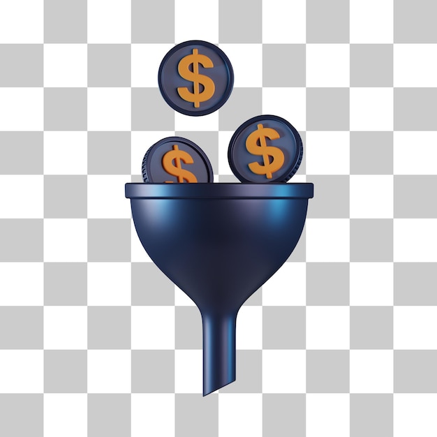 Money Funnel 3D Icon