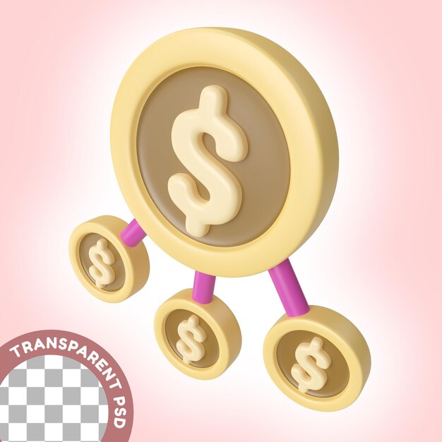 Money Management 3D Illustration Icon