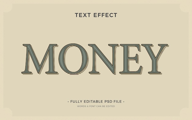 Money text effect