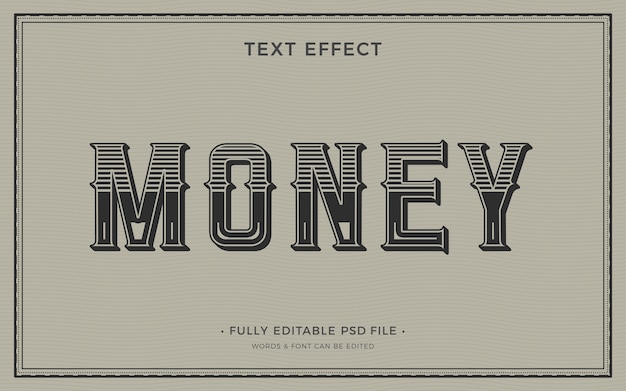 Money text effect