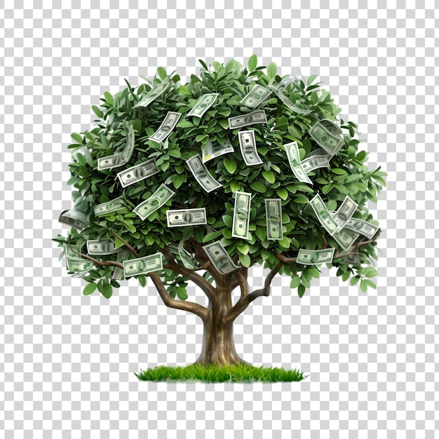 A money tree on a transparent background