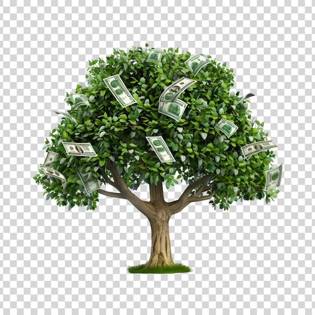 A money tree on a transparent background