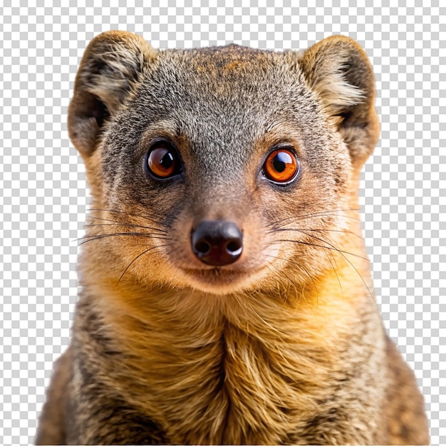 PSD mongoose isolated on white background