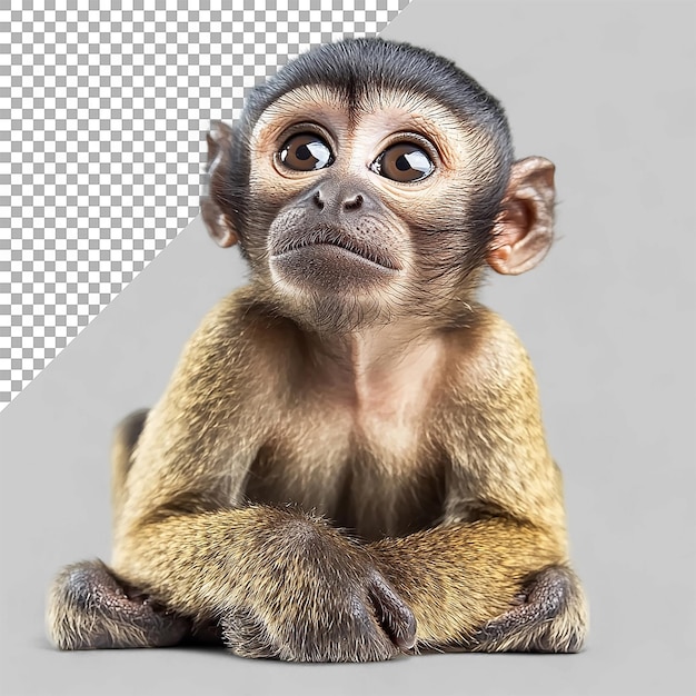 PSD monkey animal on transparent background