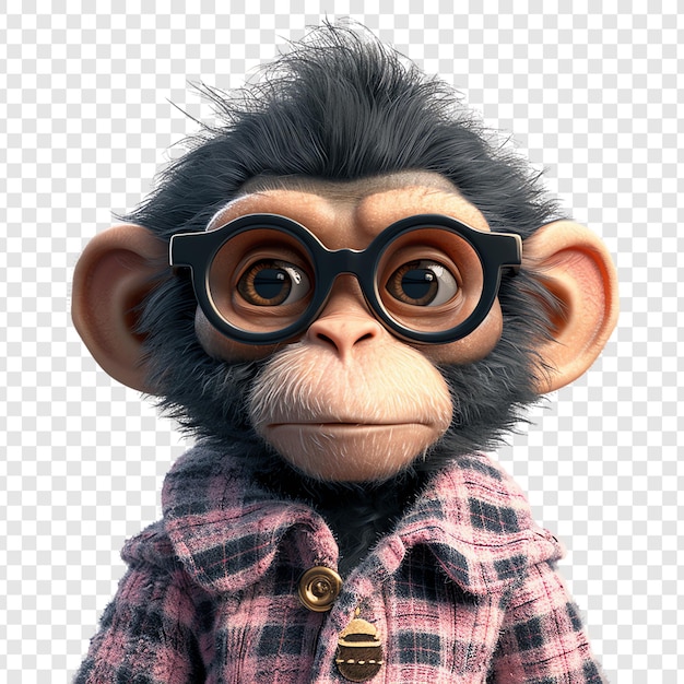 a monkey wearing a shirt with a shirt that says  a  on it