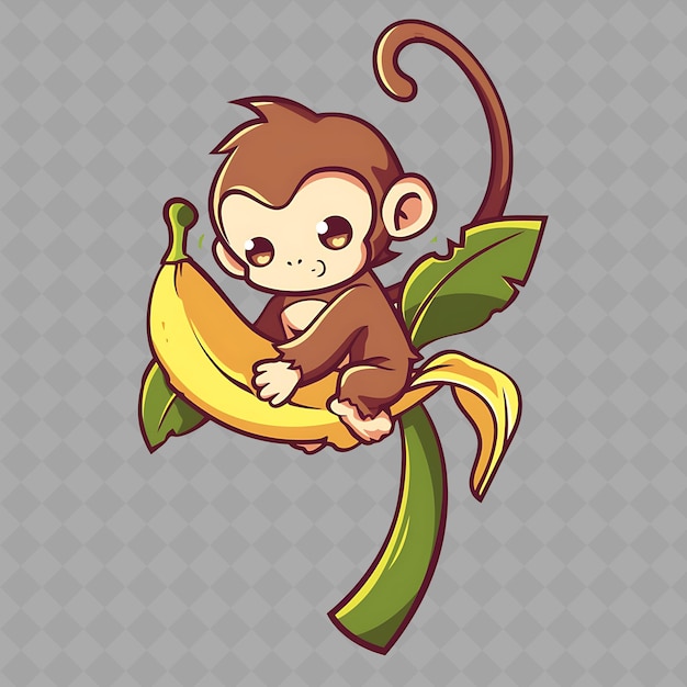 a monkey with a banana on its head